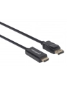 MANHATTAN MANHATTAN KABEL  DISPLAYPORT - HDMI 1.8M CZARNY (152679)  (152679) - nr 19