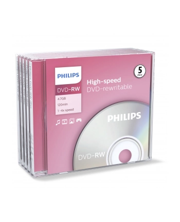 Philips 5x DVD-RW, 4.7GB/120min, 4x (DN4S4J05F/00) nr 1