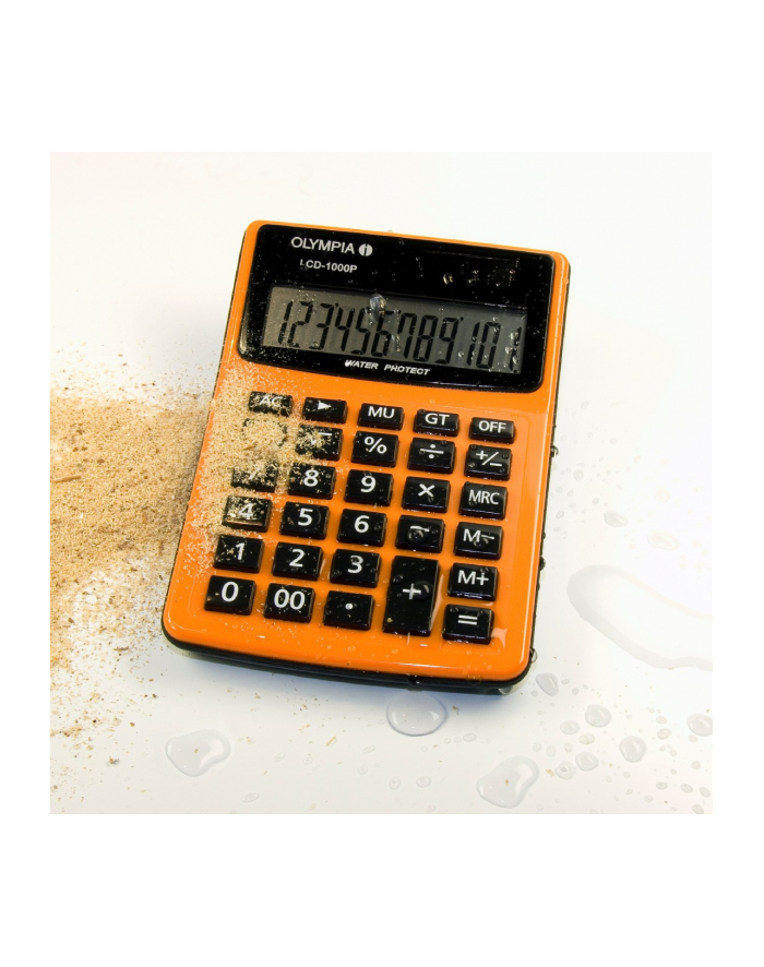 OLYMPIA LCD 1000P KALKULATOR PULPIT PODSTAWOWY KALKULATOR CZARNY, POMARAŃCZOWY główny