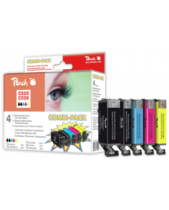 Peach - 4-pack - yellow cyan magenta - ink cartridge - Kartridż z tuszem Żółty (PI100140)