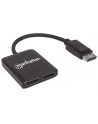 Manhattan Splitter 2-Port Display-Port mit MST 4K@30HZ - (207768) - nr 2