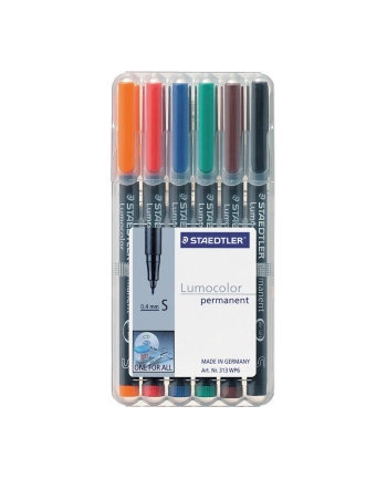 Staedtler Foliopis Lumocolor S Wodoodporny Zestaw 6 Kol. 2 3 4 5 7 9 W Etui Box nr 2