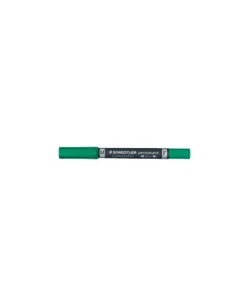 STAEDTLER LUMOCOLOR DUO MARKER PERMANENTNY ZIELONY CIENKA /KULOWA KOŃCÓWKA 1 SZT. nr 1