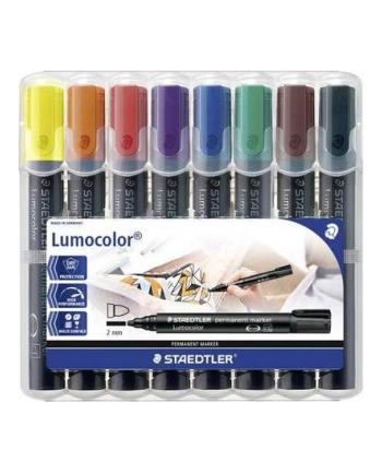 Staedtler Marker Lumocolor Wodoodporny Okrągły 8 Kol. W Etui Box nr 2