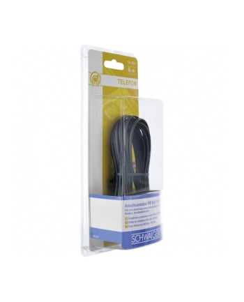 Schwaiger Kabel telefoniczny RJ11 6P4C 6m czarny (TAL6331533)