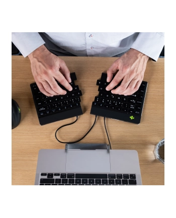 R-GO Tools Split Keyboard, (US), black (RGOSP-USWIBL)