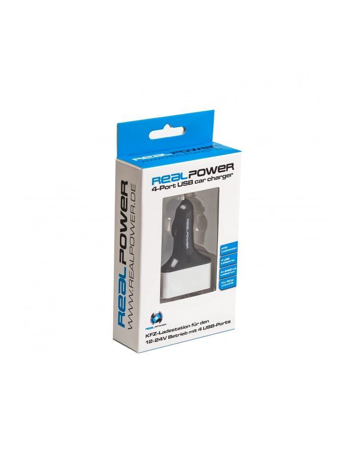 Realpower 4xUSB Czarno-srebrna (176636) główny
