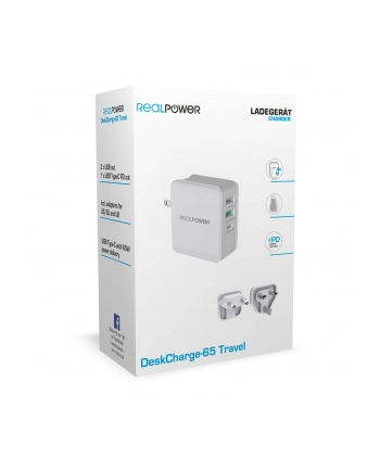 Realpower DeskCharge 65 Travel Biały (306837)