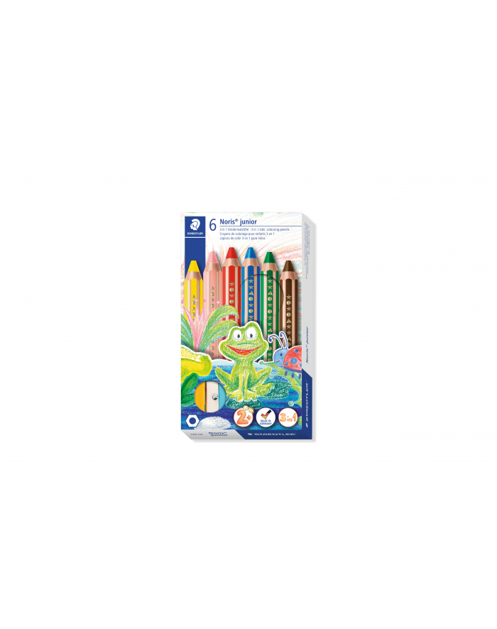 Kredki Jumbo Woskowe Buddy 6Kol+Temperówka główny