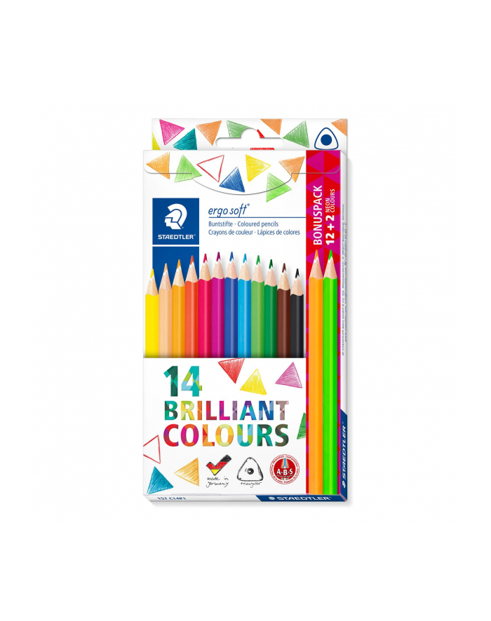 Staedtler Kredki Ergosoft Trojkatne 12Kol+2Ko główny