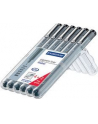 STAEDTLER Pisak z atramentem pigmentowym czarny 6 sztuk - nr 7