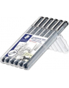 STAEDTLER Pisak z atramentem pigmentowym czarny 6 sztuk - nr 9