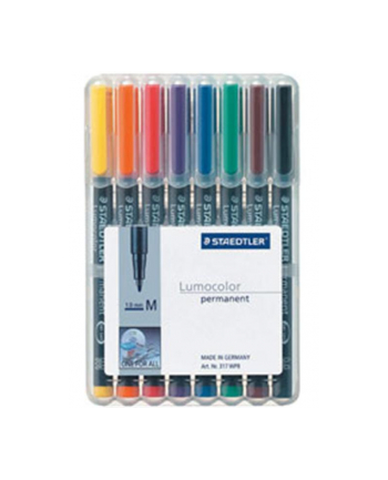 Staedtler Foliopis Lumocolor M Wodoodporny Zestaw 8 Kol. 1 2 3 4 5 6 7 9 W Etui Box