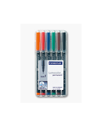 Staedtler Foliopis Lumocolor F Wodoodporny Zestaw 6 Kol. 2 3 4 5 7 9 W Etui Box