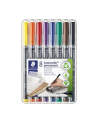 Staedtler Foliopis Lumocolor F Wodoodporny Zestaw 8 Kol. 1 2 3 4 5 6 7 9 W Etui Box - nr 8
