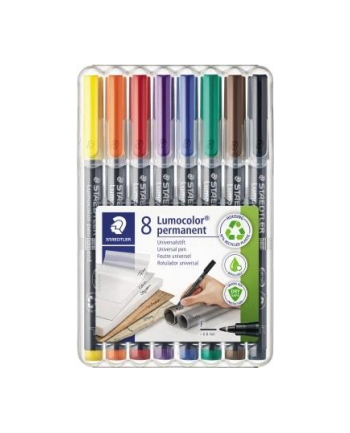 Staedtler Foliopis Lumocolor F Wodoodporny Zestaw 8 Kol. 1 2 3 4 5 6 7 9 W Etui Box