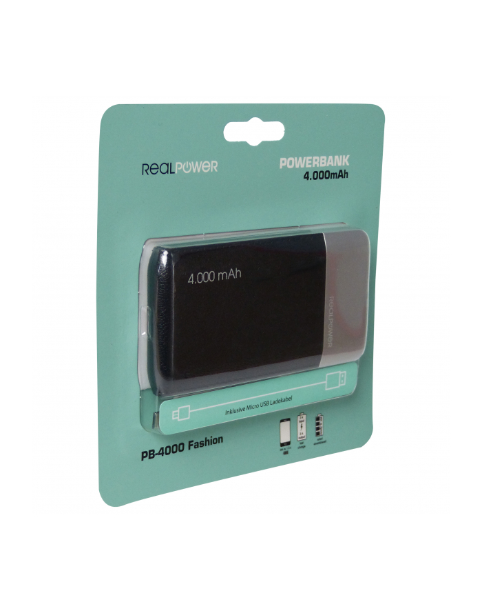 Realpower PB-4000 4000mAh Fashion Zielony główny