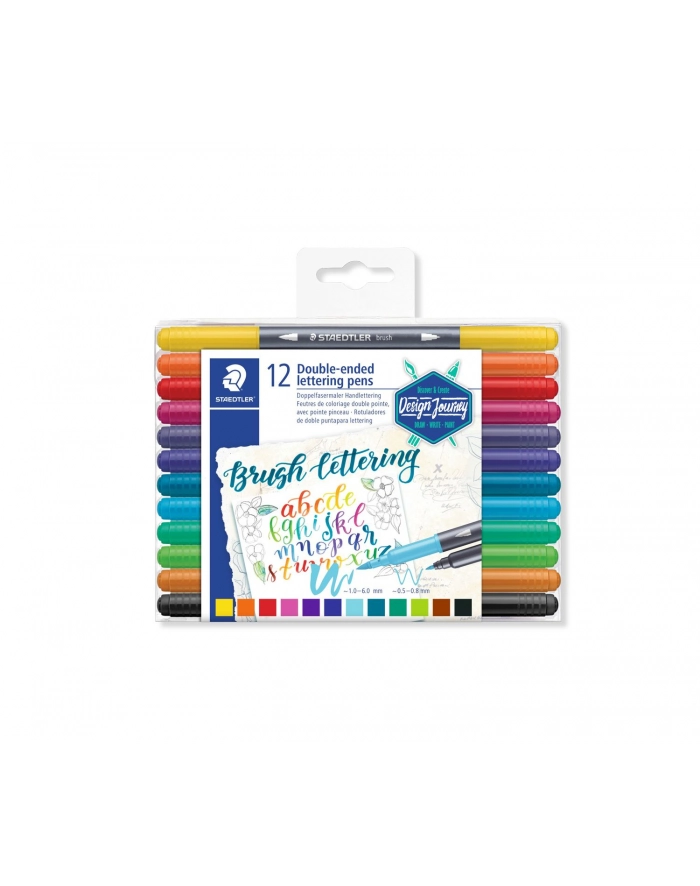 Staedtler Pisak Dwustronny Brush Lettering 0,5-0,8 12 Kolorów główny