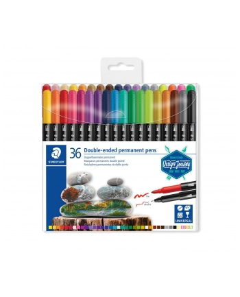 Flamastry dwustronne,wodoodporne, 36kol. Design Journey S 3187 TB36 Staedtler nr 1