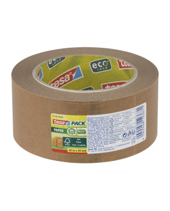Tesa Taśma pakowa papierowa ekologiczna 50m x 50mm brązowa nr 1