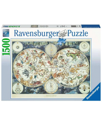 Puzzle 1500el Mapa z fantastycznymi zwierzętami 160037 RAVENSBURGER