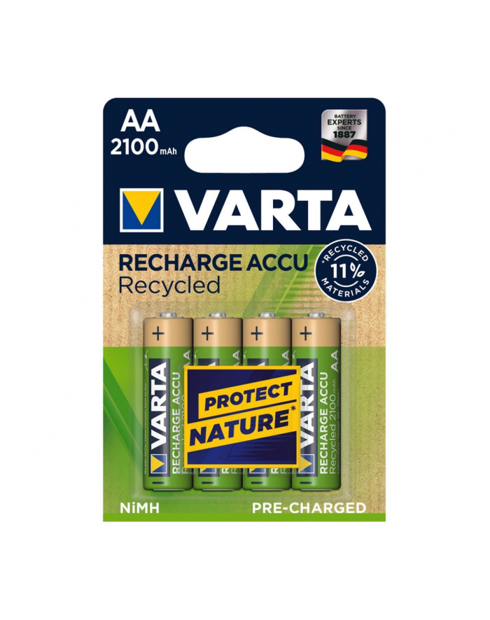 Varta 1x4 Varta RECHARGE ACCU Recycled 2100 mAH AA Mignon NiMH główny