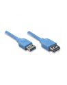 Techly Kabel USB USB3.0 Verlängerungskabel Stecker/Buchse TypA 1m blau (ICOCU3AA10EX) - nr 4