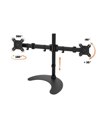 Techly Desk Stand for 2 Monitor 13-27'' with Base h.400m ICA-LCD 3410 68,6 cm (27'') Wolnostojący Czarny