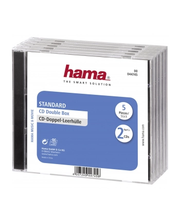 Hama PUDEŁKA NA CD-BOX 5 SzT. PODWÓJNE 447450000 nr 1