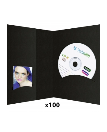 Daiber Etui paszportowe z kieszenią na CD 10x15 czarne 100 sztuk (6613) nr 1