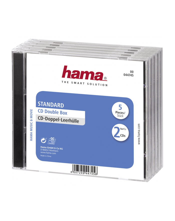 Hama PUDEŁKA NA CD-BOX 5 SzT. PODWÓJNE 447450000 główny