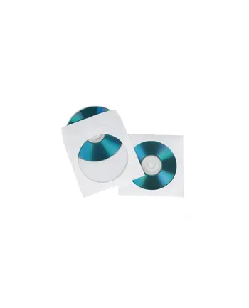 Hama CD Paper Sleeves, white, 100 pcs/Pack (00051174)