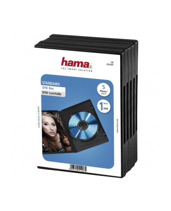 Hama DVD Jewel Cases, Pack of 5, black (00051297)