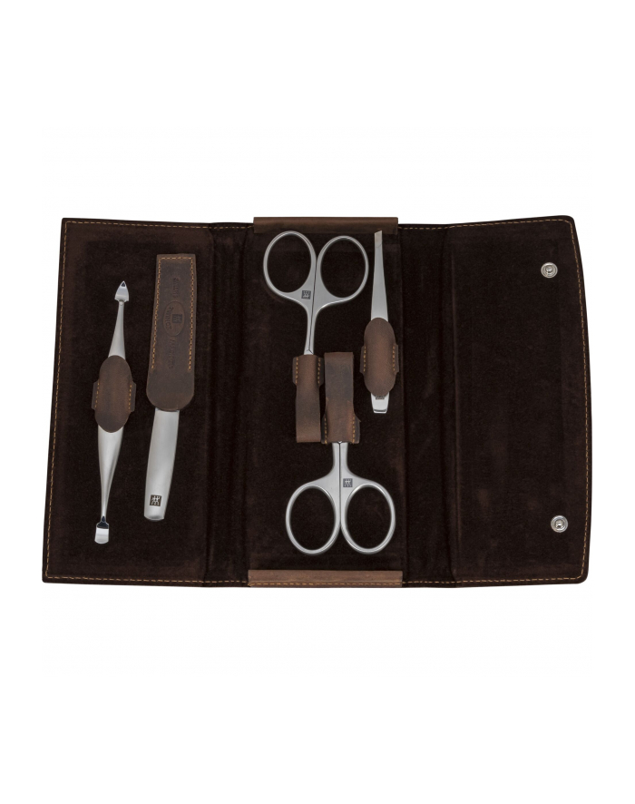 Zwilling Twinox Zestaw do Manicure Snap Fastener Case NeatS Leather Brown 5 el. 974070070 główny