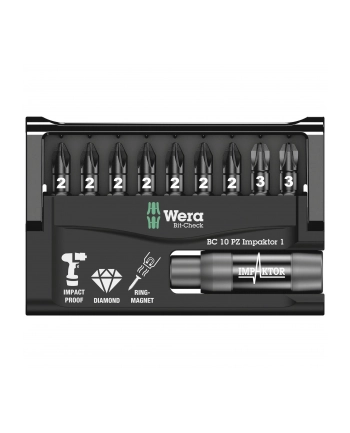 Wera Bity diamentowe z uchwytem Impaktor do wkrętarek impulsowych w zestawie Wera Bit-Check 8755-9/IMP DC (05057684001) nr 2