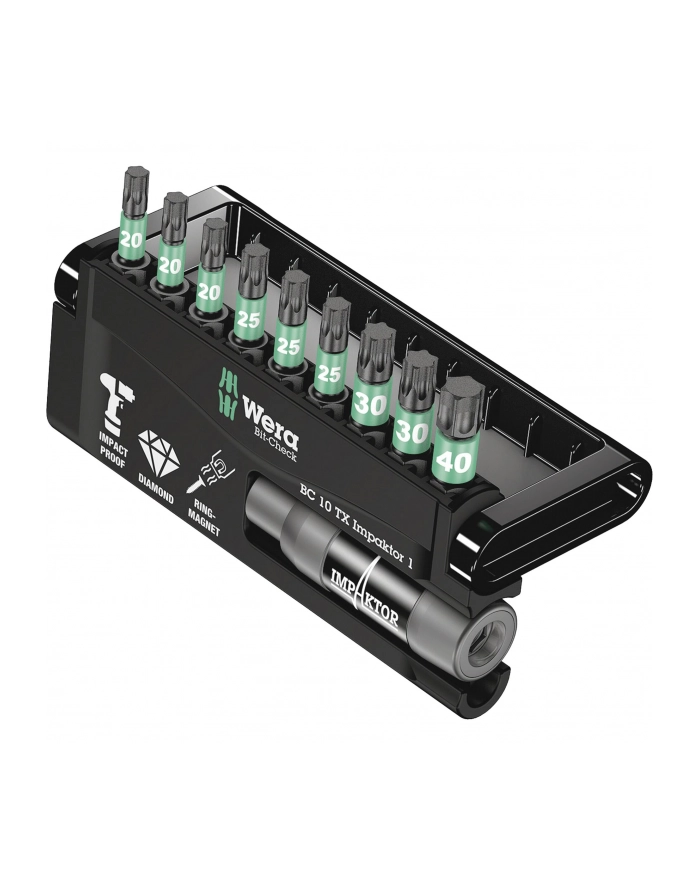 Wera 8767-9/Imp Dc Zestaw 9 Bitów Diamentowych z Uchwytem Impaktor do Wkrętarek Impulsowych główny