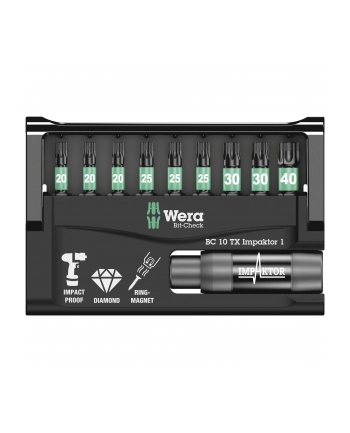Wera 8767-9/Imp Dc Zestaw 9 Bitów Diamentowych z Uchwytem Impaktor do Wkrętarek Impulsowych nr 2