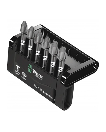 Wera Końcówka krzyżowa Mini-Check Impaktor 3, zestaw, 6 szt. MINI-CHECK IMPAKTOR DC 50 MM Pz nr 1