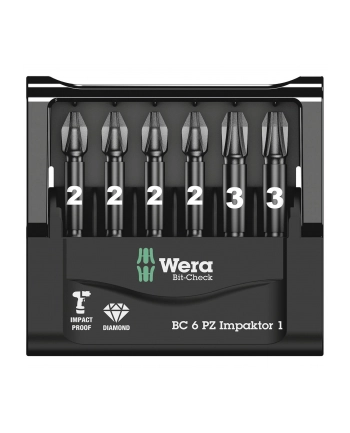 Wera Końcówka krzyżowa Mini-Check Impaktor 3, zestaw, 6 szt. MINI-CHECK IMPAKTOR DC 50 MM Pz nr 2
