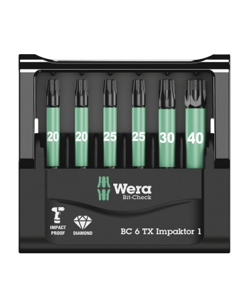 Wera Bity wkrętakowe diamentowe Impaktor do wkrętarek impulsowych w zestawie Mini-Check Impaktor 2 (05057693001) nr 2