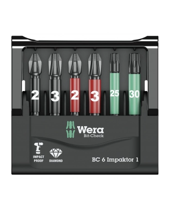 Wera Bity Mini Check Impaktor 4, 6,3 mm (1/4 ), 6 szt. nr 1
