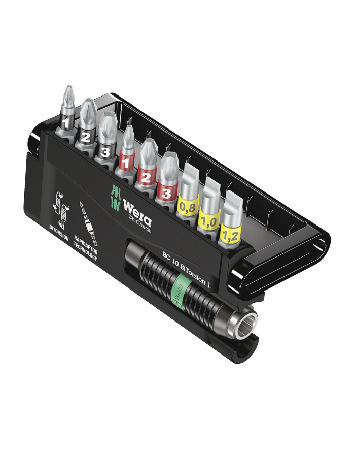 Wera Bity BiTorsion z uchwytem Rapidaptor w zestawie Bit-Check 8700-9/BTz (05056374001) główny
