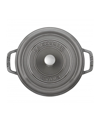 Staub Garnek z przykrywką okrągły 24 cm szary nr 1