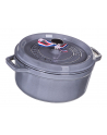 Staub Garnek z przykrywką okrągły 24 cm szary - nr 10