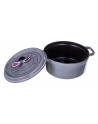 Staub Garnek z przykrywką okrągły 24 cm szary - nr 1