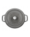 Staub Garnek z przykrywką okrągły 24 cm szary - nr 8