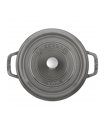 Staub Garnek z przykrywką okrągły 24 cm szary
