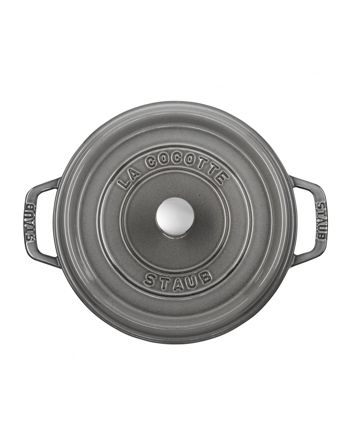 Staub Garnek z przykrywką okrągły 24 cm szary główny