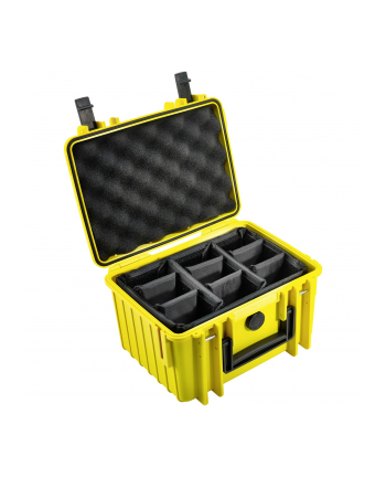 B&W outdoor.cases Typ 2000 RPD z przegrodami Czarna