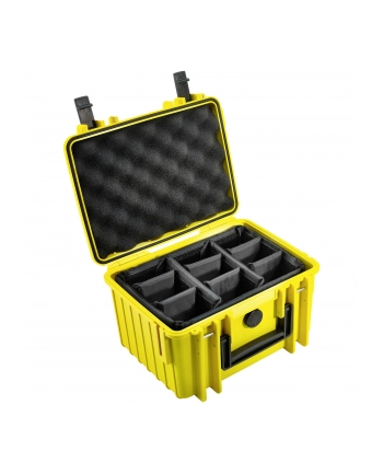 B&W outdoor.cases Typ 2000 RPD z przegrodami Czarna
